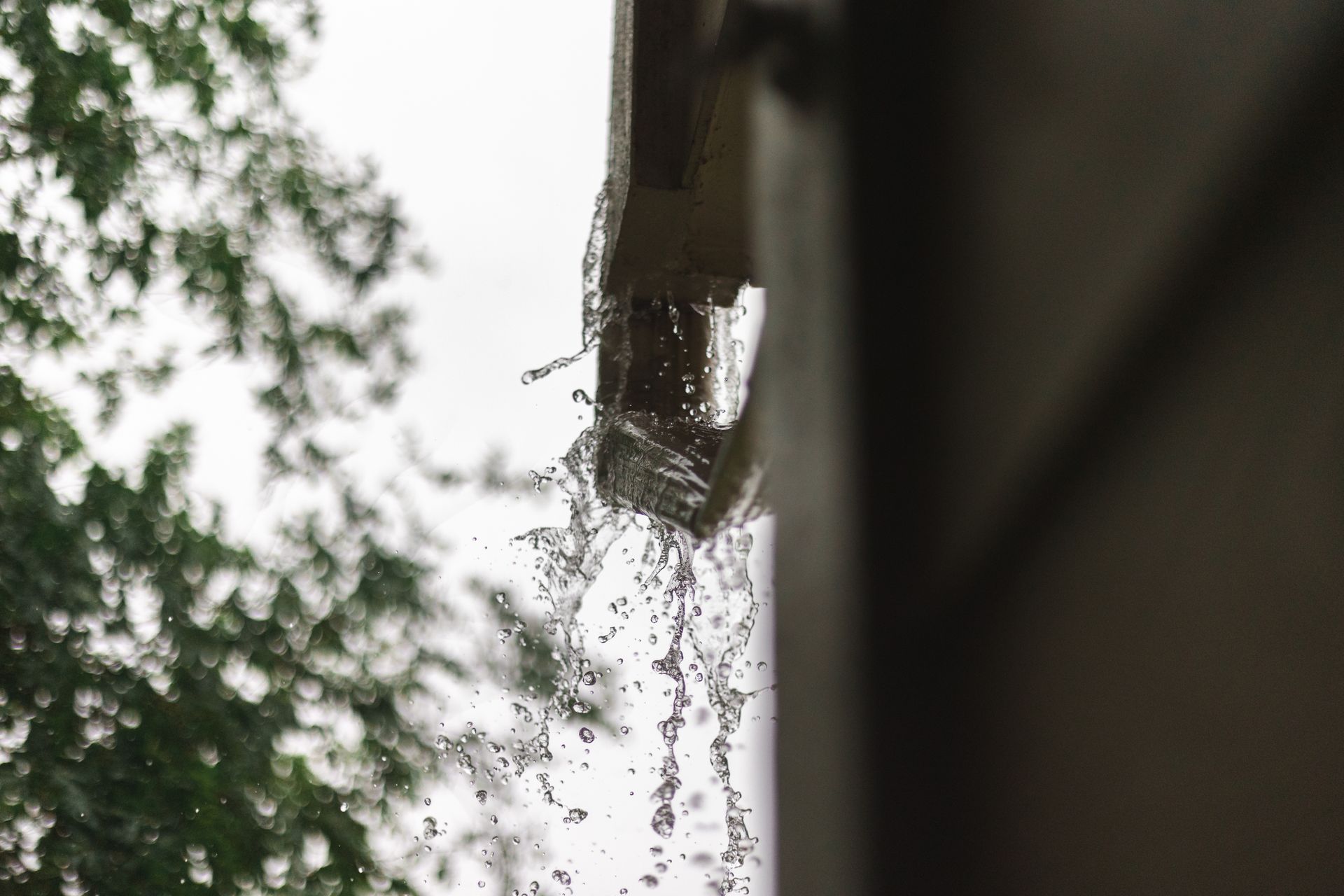 Seamless gutters on a home